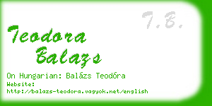 teodora balazs business card