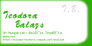 teodora balazs business card